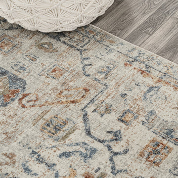 Shaemus Bohemian Medallion Low-Pile Machine-Washable Area Rug